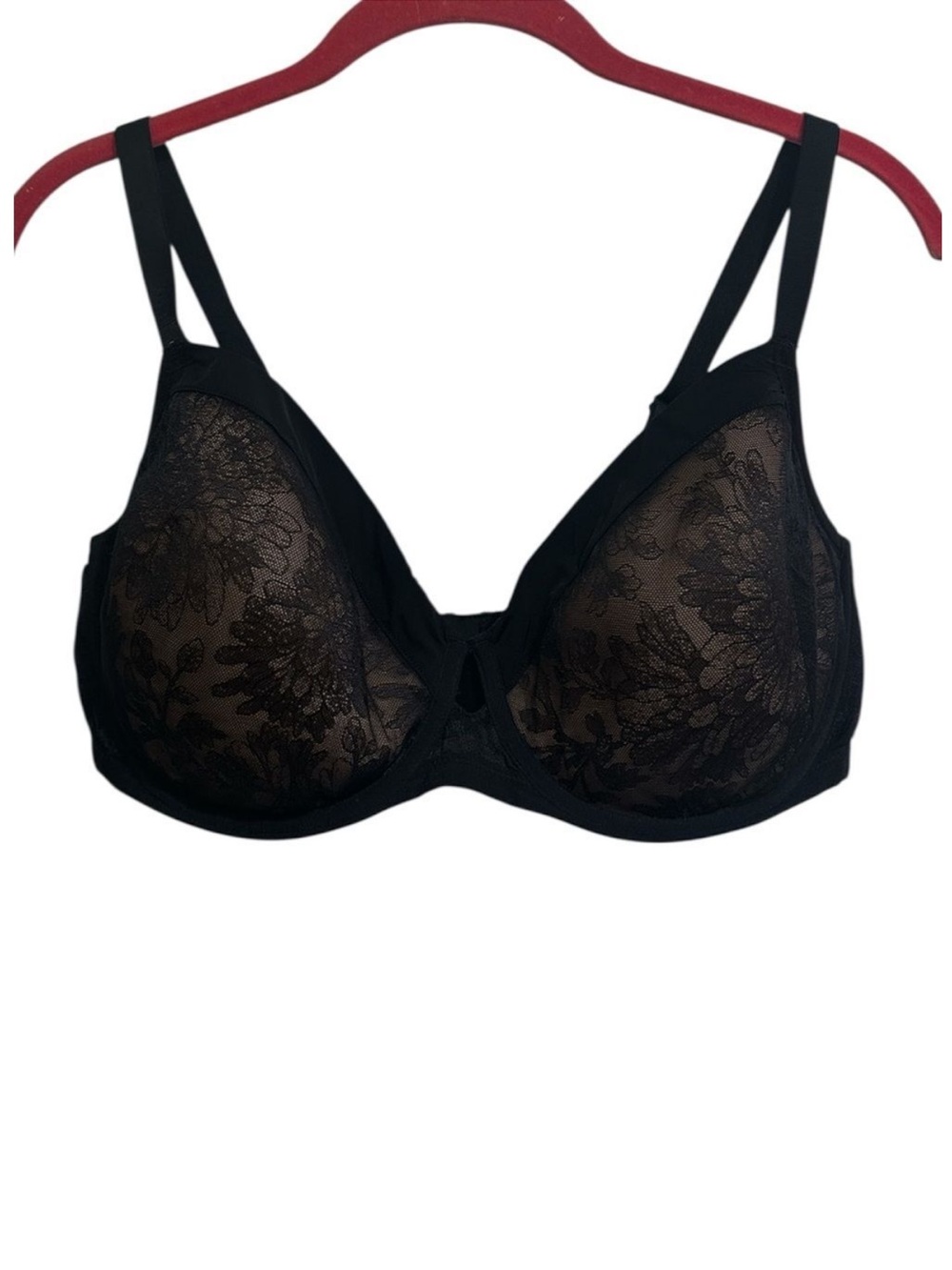 Soma Lightest Lift Perfect Coverage Bra 38DDD Black Lace Underwire